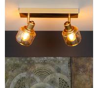 Lucide Faretto a soffitto Bjorn, 2 luci, oro/ottone 77979/02/02