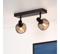 Lucide Faretto a soffitto Maren, 2 luci, nero 77978/02/30