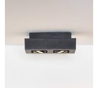 Lucide Faretto a soffitto Xirax, 2 luci, nero Lucide