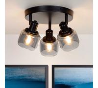 Lucide Faretto con base rotonda in metallo e diffusori orientabili in vetro Bjor