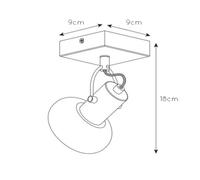 Lucide Faretto da soffitto Madee nero/fumo, a 1 luce Lucide