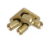 Faretto Da Soffitto In Alluminio Ottone GU10 2200 K B:20 Cm Quattro Fiamme