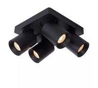 Lucide Faretto in alluminio con 4 LED orientabili e dimmerabili dal design moder
