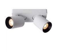 Lucide Faretto in alluminio con doppio LED orientabile e dimmerabile dal design