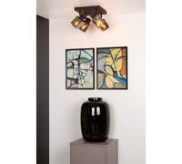 Lucide Faretto in metallo moderna con 4 diffusori orientabili in vetro Alion Ner [EEK: A+]