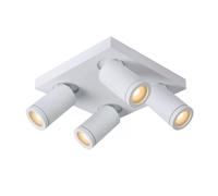 Lucide Faretto moderno in alluminio LED dimmerabile con quattro diffusori orient