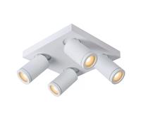 Lucide Faretto moderno in alluminio LED dimmerabile con quattro diffusori orient [EEK: G]