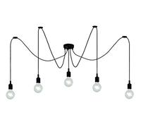 Lucide Lampada a sospensione con 5 pendenti con cavo dal design moderno Fix Nero