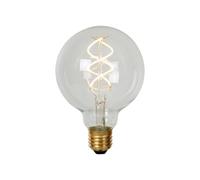 LUCIDE G95 - Lampadina a filamento - Diametro 9,5 cm - Dim. LED - E27-1 x 4,9 W 2700 K - Trasparente