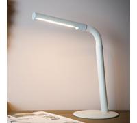 Lucide Lampada da scrivania a LED Gilly, bianca, flessibile, in metallo Lucide