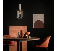 Lucide Lampada a sospensione Joanet con vetro fumè 1 luce Lucide