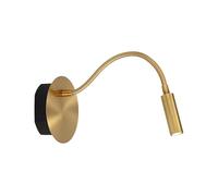 Lucide Faretto da parete a batteria LED Jolijn, oro opaco, braccio flessibile, Ø 11 Lucide