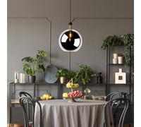 Lucide Lampada a sospensione Julius, 1 luce, grigio fumo, Ø 40 cm Lucide
