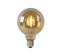 LUCIDE Lampada a filamento G95, diametro 9,5 cm, LED dim, E27 1x5 W, 2700 K, ambra