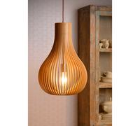 Lucide Lampada a sospensione con diffusore in legno dalle linee moderne Bodo Leg