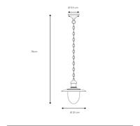 Lucide Lampada a sospensione da esterni Aruba, ruggine Lucide