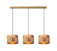 Lucide Lampada a sospensione dal design moderno con 3 paralumi in bambù Tanselle