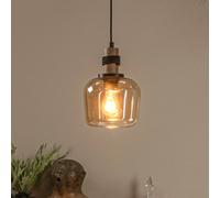 Lucide Lampada a sospensione moderna con diffusore pendente in vetro Ilona Ambra