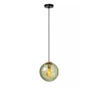 Lucide Lampada a sospensione Monsaraz, verde, Ø 25 cm, vetro, a 1 luce Lucide
