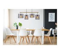 Lucide Lampada a sospensione lineare con 4 diffusori a rete in metallo Basket Ne