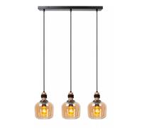 Lucide Lampada a sospensione lineare moderna con 3 diffusori pendenti in vetro I