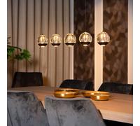 Lucide Lampada a sospensione moderna con 5 diffusori LED dimmerabili lineari in [EEK: G]