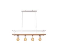 Lucide Lampada a sospensione moderna con mensola in legno e 4 diffusori lineari