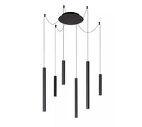 Lucide Lampada a sospensione moderna rotonda in metallo e 6 diffusori a LED dimm