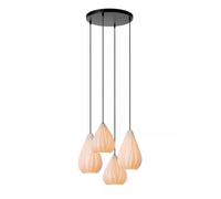 Lucide Lampada a sospensione moderna struttura in metallo 4 diffusori in porcell