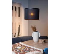 Lucide Lampada a sospensione moderna struttura in metallo e diffusore in rattan