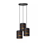 Lucide Lampada a sospensione rotonda con 3 diffusori in metallo dal design moder