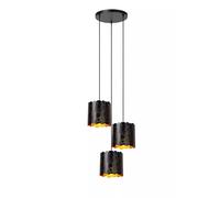 Lucide Lampada a sospensione rotonda con 3 diffusori in metallo dal design moder