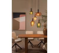 Lucide Lampada a sospensione rotonda con 5 diffusori in vetro dal design moderno