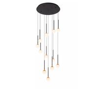 Lucide Lampada a sospensione rotonda in alluminio con 12 diffusori in acrilico a [EEK: G]