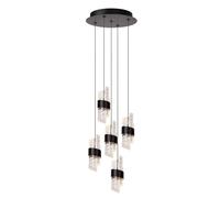 Lucide Lampada a sospensione rotonda moderna a LED con cinque diffusori in acril [EEK: G]