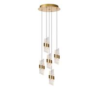 Lucide Lampada a sospensione rotonda moderna a LED con cinque diffusori in acril [EEK: G]