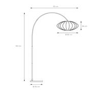 Lucide CORINA lampada da terra, E27, 03747/60/30, CORINA [Lampade per Interni > Lampade curve]