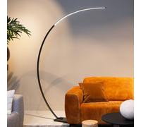 Lucide Lampada ad arco Curve LED, nero, marmo, 192 cm, dimmerabile Lucide