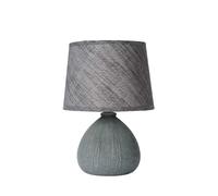 Lucide Ramzi della lampada da tavolo grigio, ceramica, E14, 40 W, Grigio, 18 x 18 x 26 cm