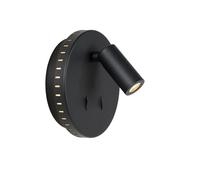 Lucide - Lampada da parete, in metallo, 6 W, colore: Nero