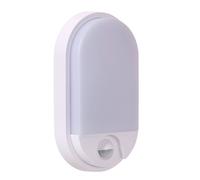 Lucide Lampada da parete ovale per esterno con sensore di movimento Hups Bianco [EEK: F]