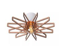Lucide Lampada da soffitto con struttura moderna in metallo e diffusore in legno