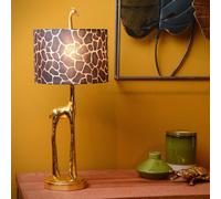 Lucide Lampada da tavolo con base a forma di giraffa in PVC e paralume in cotone