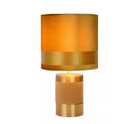 Lucide Lampada da tavolo con base in metallo e paralume in cotone dal design mod