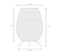 Lucide LED da tavolo esterni Colin, accu, 36 cm, naturale Lucide