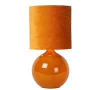 Lucide Lampada da tavolo in vetro dal design moderno con diffusore in tessuto Es