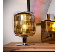 Lucide Lampada da tavolo moderna con base in metallo specchiato e diffusore in v