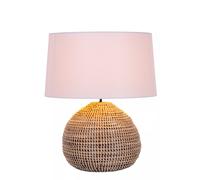 Lucide Lampada da tavolo moderna con base in rattan e diffusore in tessuto Maduk