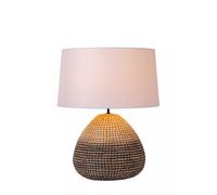 Lucide Lampada da tavolo moderna con base in rattan e diffusore in tessuto Maduk