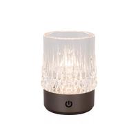 Lucide Lampada da tavolo ricaricabile in metallo e diffusore a led in acrilico L